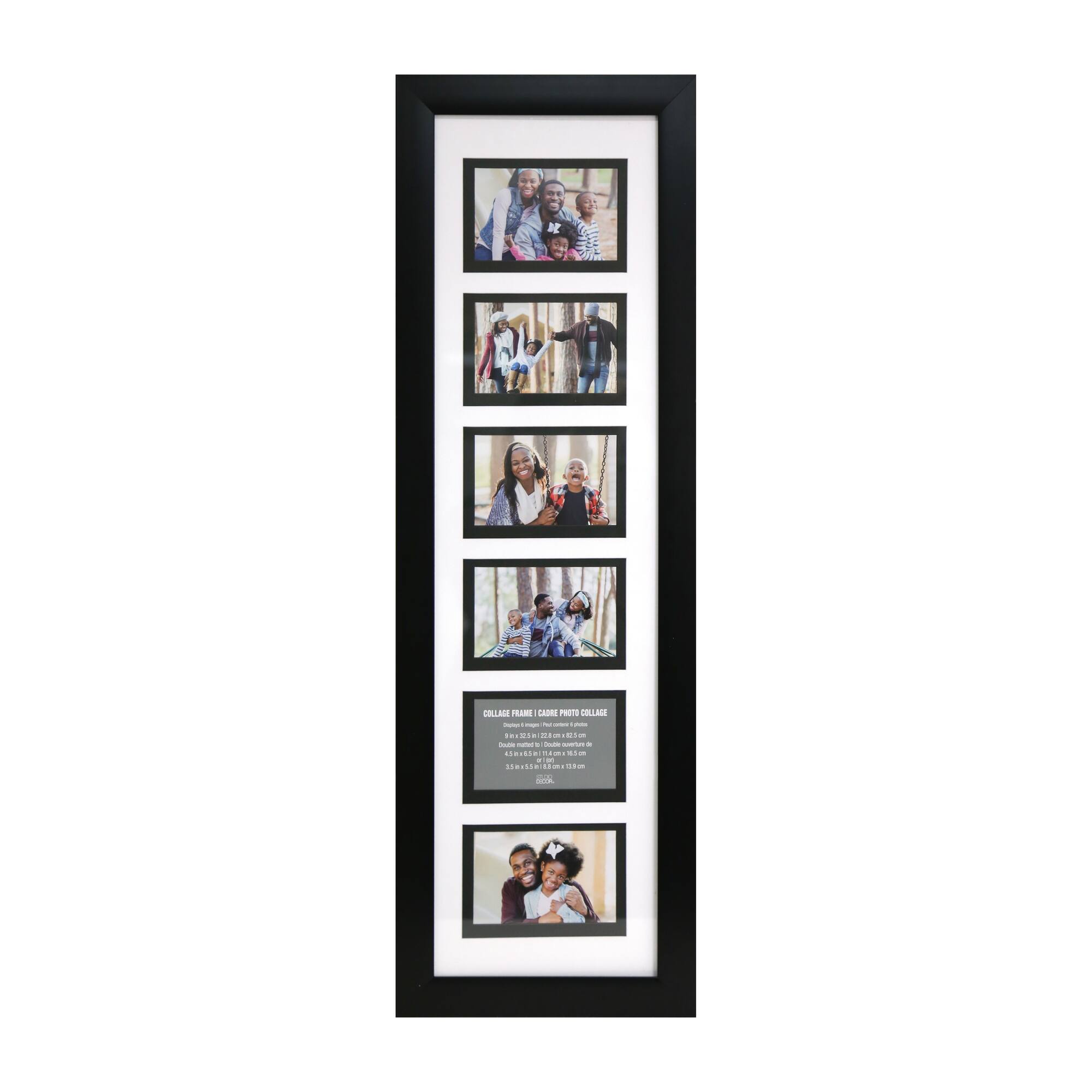 8 Pack: 6 Opening 32.5" x 9" Collage Frame with Double Mat by Studio Décor®